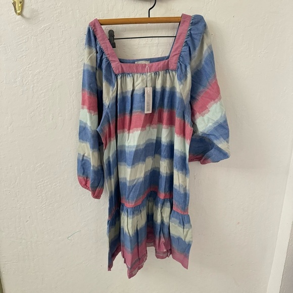 Outerknown Multicolor Miro Cotton Swing Babydoll Dress Small - Picture 2 of 5